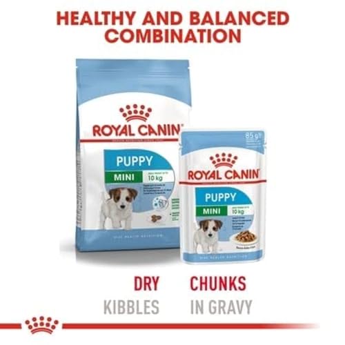 Image of Royal Canin Mini Puppy Wet Gravy Pouch Dog Food, Chicken Flavor, 10.19(Packof12) (Pack of 2)