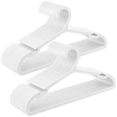 SONGMICS 50-Pack Plastic Clothes Hangers Cover