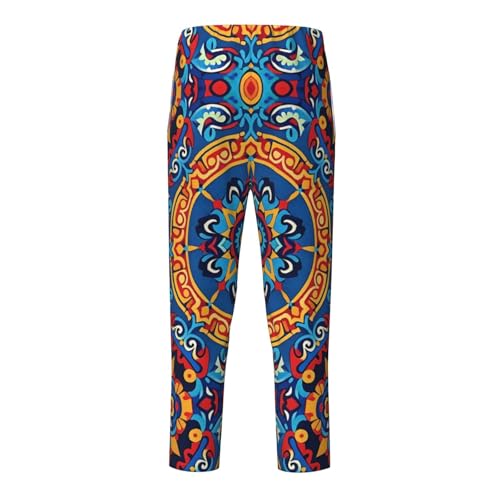 Pajama Pants Pajama Bottoms with Elastic Waistband Sleepwear Lounge Pants, Colorful Mandala Flowers2