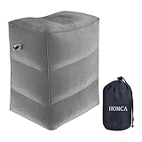 Almohada de Descanso para Las piernas, HOMCA Almohada Inflable para Aviones, automóviles, autobuses, Trenes, oficinas y niños para Dormir en vuelos Largos