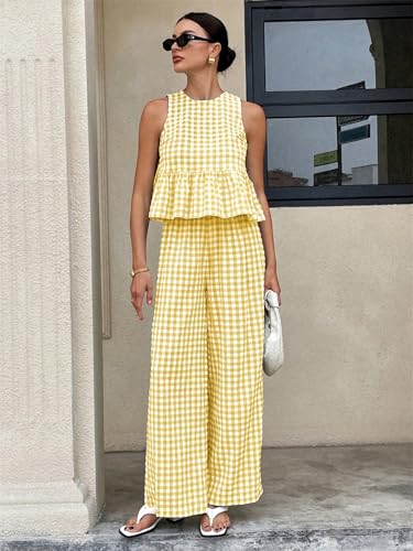 Ensemble de salon de vacances pour femme look décontracté chic en haut et pantalon