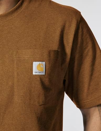 Carhartt Men's Iconic K87 Pocket T-Shirt Closeout, Oiled Walnut Heather, Large - 5