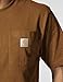 Carhartt Mens Loose Fit Heavyweight Short-Sleeve Pocket T-Shirt Work Utility t Shirts, Oiled Walnut Heather, X-Large US