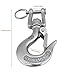 Zohisin 304 Stainless Steel Eye Clevis Lifting Chain Snap Hook 150kg Working Load Limit 110mm Secure for Lifting Chains Slings Industrial DIY Applications