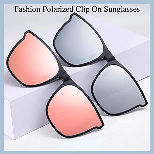 Image of Polarized Clip-on Sunglasses Oversized UV400 Anti-Glare Fishing Driving over Prescription Glasses for Men Women