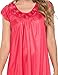 Casual Nights Women's Cap Sleeve Rose Satin Nightgown - Red - X-Large