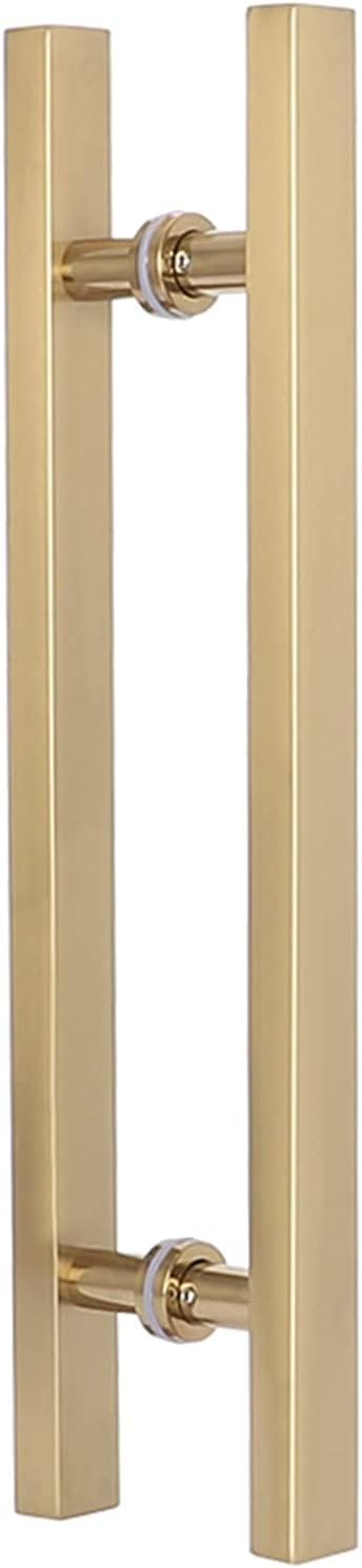H Shaped Barn/Door Handle Set,50/60/80/100/120cm Extra Long Gold Stainless Steel Push Pull Door Handle,Barn Door Handle for Wooden/Glass/Metal Door