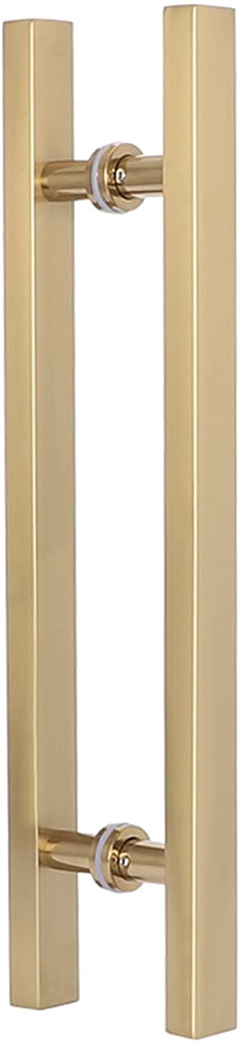 SaryEdge Door Handle/Barn Door Set,50/60/80/100/120cm Extra Long Gold Stainless Steel Door Handle Push Pull, Barn Door Handle for Wooden/Glas,Gold-50cm/19.7in-30cm,Gold-50cm/19.7in-30cm