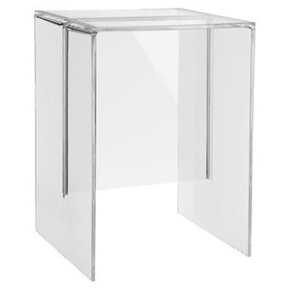SXZenSpace Modern Acrylic Coffee Table, Sofa Side Dining Accent Nightstand for Living Room, Bedroom, Bathroom(Clear)