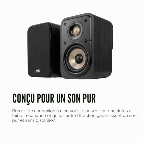Polk Audio Signature Elite ES10 Enceintes Surround Hi-Res, Satellites Compactes, Compatibles Dolby Atmos/DTS:X (Paire) - Blanches – vue 8