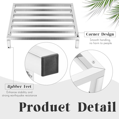 Image of MorningRo 3 Pack Dunnage Rack 19.7 inch Long x 19.7 inch Wide, 3.9 inch Height