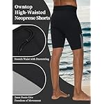 Owntop Neoprene Shorts 2MM | Wetsuit Pants Womens & Mens | Adjustable Waistband | Lightweight & Flexible | All Watersports - Surfing, Snorkeling, Swimming - Image 3