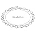 HOUSWEETY 12 Silver Plated Chain Bracelets Fit Clip on Charm 20cm(7-7/8