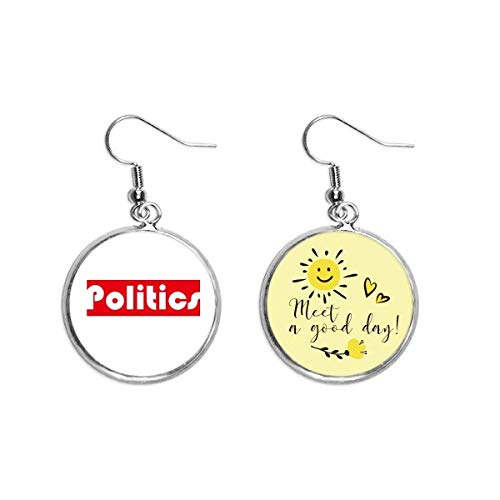 Pendiente gota de oído rojo flor de sol joyería de moda para mujer