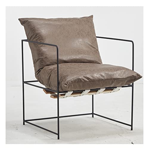 UYKUM Silla de comedor de hierro individual nórdico perezosa de lujo moderna y minimalista, silla de comedor, muebles de sala de estar