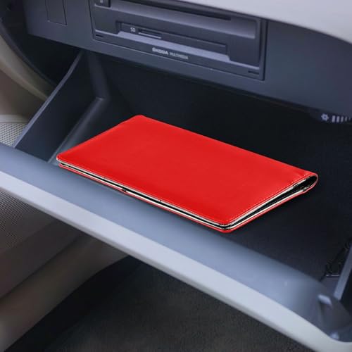 Organizador de documentos para auto cuero miniatura 6