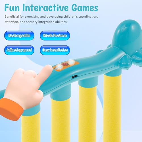 Juego de Palitos Catching Sticks, Juego de Ataque de Serpiente con Velocidades Ajustables para Niños y Adultos Color Azul miniatura 3