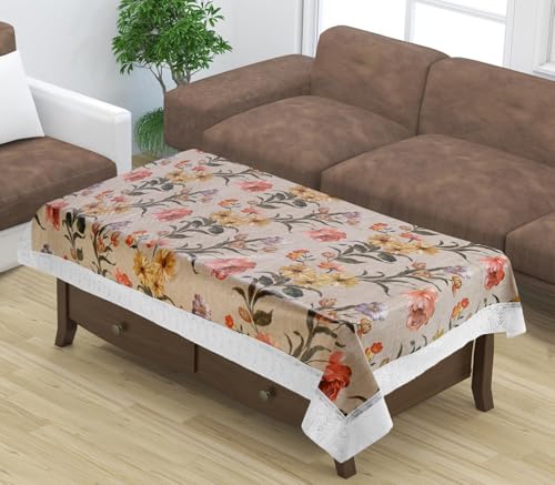 Image of Dakshya Industries PVC Waterproof Center Table Cover 40 x 60 Inch | Rectangle Coffee Table Cover | Spill Proof Oil Resistant Dustproof Heat Resistant Wipe Clean