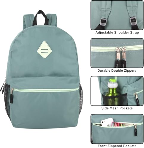 Trail maker 24 Pack Wholesale 19 Inch Backpacks in Bulk for Kids, School, for Adults for Nonprofit (Color Pack 2)3