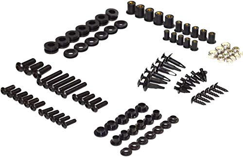 Black Complete Motorcycle Fairing Bolt Kit For Honda VFR800 Interceptor 2002-2009 Body Screws, Fasteners, and Hardware