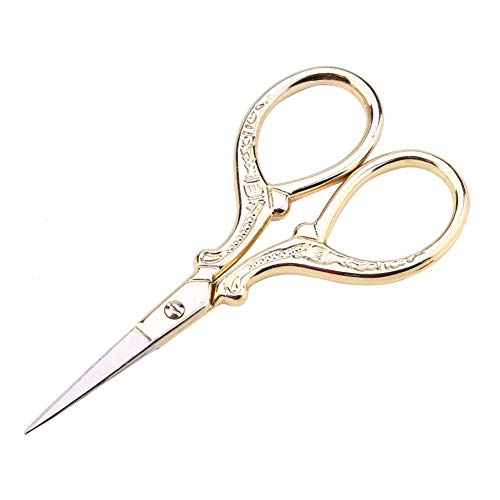 Crisis Kreuzstich-Scherenschere, kleine Schere, Nähschere, klassisch geschnittene Schere für zu Hause zum Nähen(Golden) - Image 8
