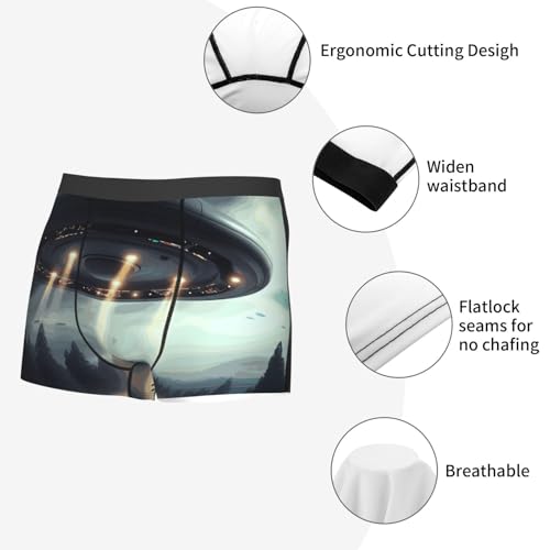Men's Underwear UFO Landing Boxer Briefs Ultra Breathable Stretch Mens Moisture Wicking Underwear2