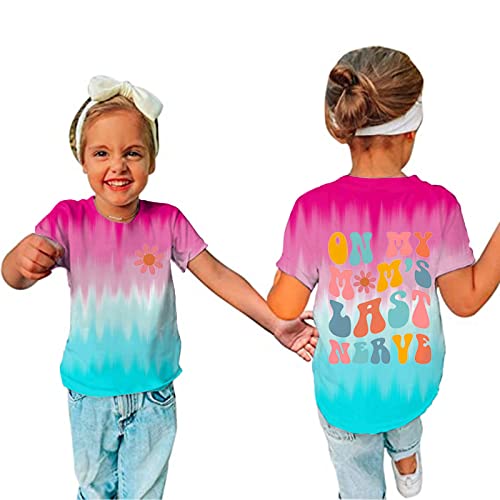 Kids Summer Top Boys Girls T Shirts Tie Dye Printed Graphic Tees Shirts Crewneck Short Sleeve for Kids Clothing2
