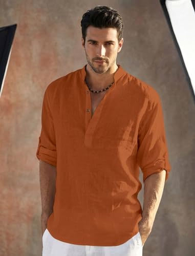 Image of Men's Kurta || Chinese Collar Long Sleeves || Straight Hip Length Kurtas || Short Kurta for Men || for Festival || Function || Occasion Wear Fancy Kurta for || Best Gifts for Men