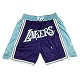 MOMQmicl Die Männer der Männer NBA Lakers kurze Basketball -Hochelastizitätshosen (Color : Blue, Size : M)