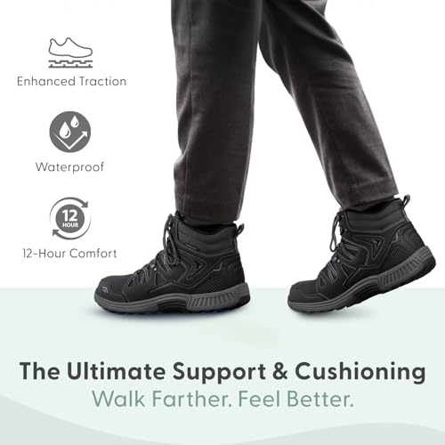 Orthofeet Men's Orthopedic Leather Ridgewood Waterproof Boots2