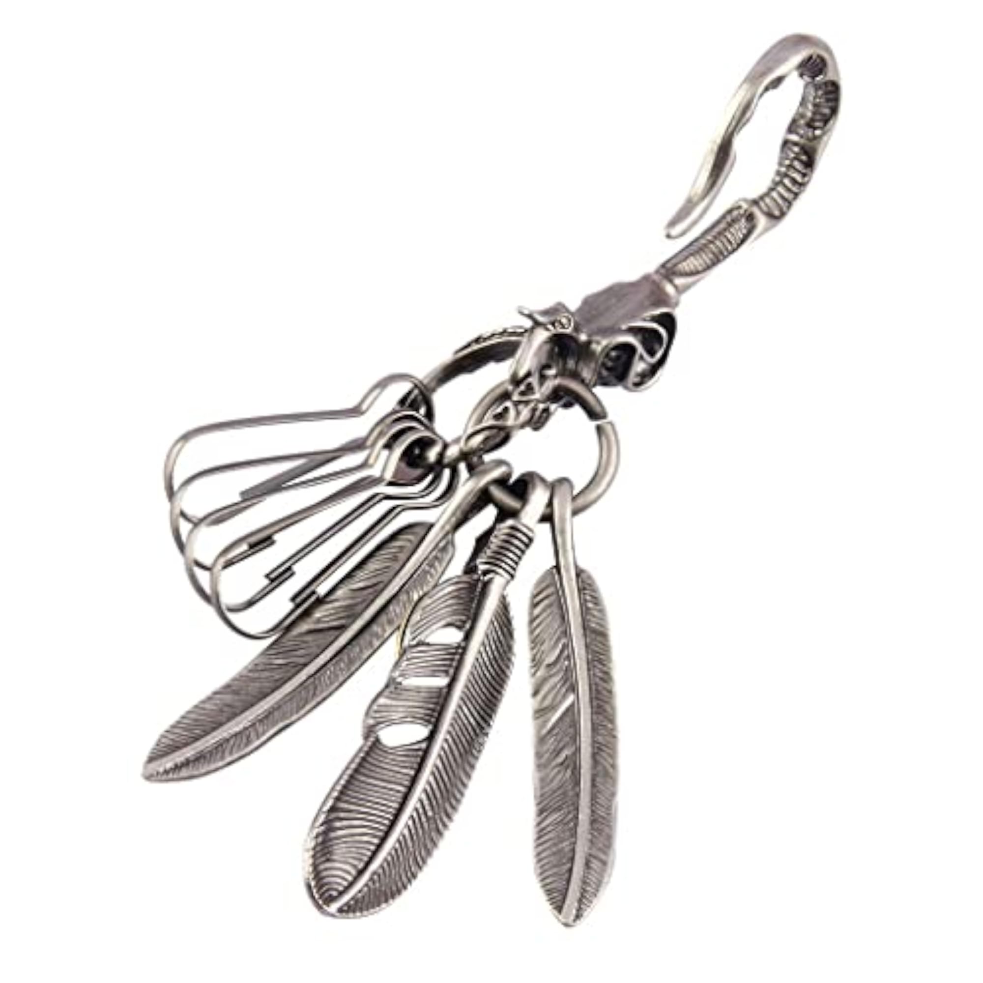 Retro Boho Cool Turquoise Punk Rock Keychain Ring