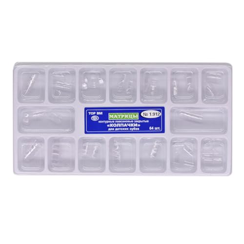 Image of 64 Pcs Deciduous Transparent Crowns Kit,Dental Temporary Crown for Anterior Teeth,Dental Materials