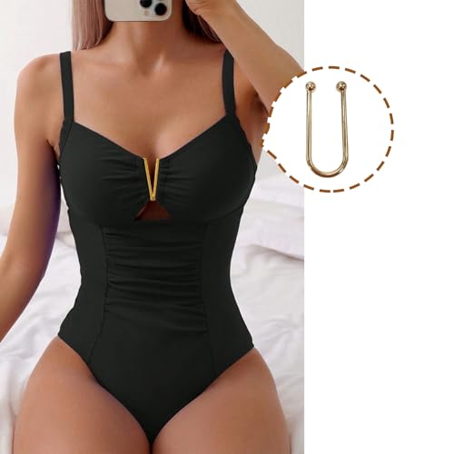 Image of 10Pcs Alloy Bikini Clips, Metal U Shape Ring Garment Clasps, Bra /Bikini Hook Closure, Swimwear Front Clasp, Bra Clasp Replacement Part for Lingerie Sewing Bra Swimwear Buckle Making Garment Accessory