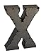 Rustic Arrow Letter X for Decor, 14-Inch, Silver
