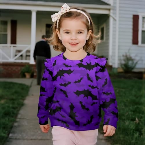 AFPANQZ Toddler Baby Girls Long Sleeve Ruffle Sweatshirt Tops Casual 1-8 Years Sweater Shirts Kid Fall Clothes4