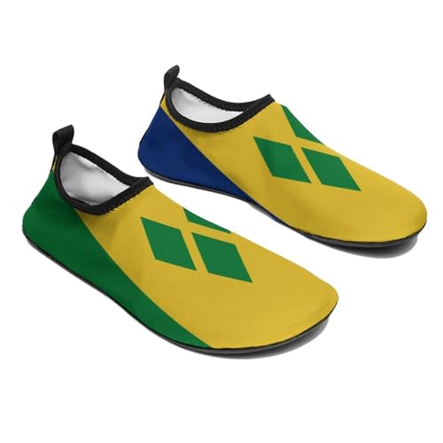 DZUAIKIT Flag of Saint Vincent and The Grenadines Water Shoes for Women Men Soft Sport Outdoor Non-Slip Rubber Quick-Dry Shoes