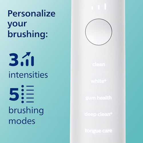 philips sonicare diamondclean smart 9500 electric toothbrush sonic toothbrush with app pressure sensor brush head detection 5 brushing modes and 3 intensity levels white model hx992301