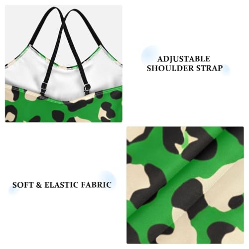 Leopard Green Girls One Piece Swimsuit Beach Swimwear 208617933