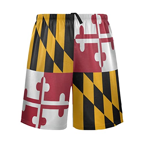 Ollabaky Pajama Shorts for Men National Flag Pjs Bottoms Sleep Shorts Lounge Wear Pajama Pants with Pocket2