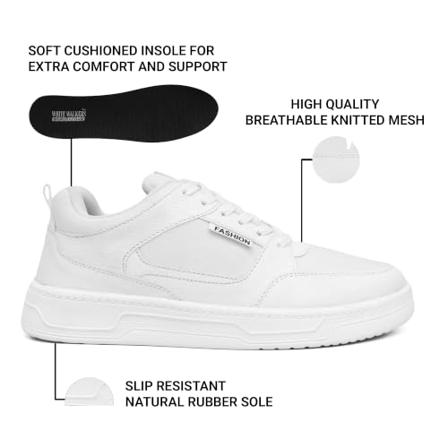 Image of White Walkers Men's White & Multicolor Casual Sneakers for Men