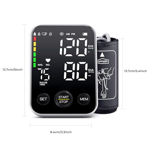 Douhao C02 Blood Pressure Monitor Automatic Upper Arm Machine Accurate Adjustable Digital Bp Cuff Kit Led Backlit Display 2 Users 240 Sets Memory Includes Storage Bag thumb #7