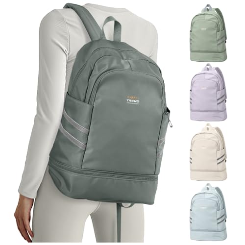 coofay Gym Backpack For Women Waterproof Backpack With Shoe Compartment Lightweight Travel Backpack Sports Backpacks Large Gym Bag