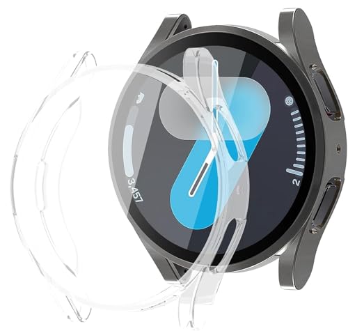 Image of M.G.R.J Soft TPU Front Protection Case Cover for Samsung Galaxy Watch 7 (40mm) (Flexible|Silicone) (Transparent)
