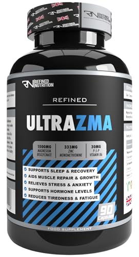 Ultra ZMA Magnesium Bisglycinate Supplement with Zinc & Vitamin B6 (90 Vegan Caps) - High Absorption ZMA Capsules for Men & Women | Supports Sleep Muscle Recovery Energy Immune Health