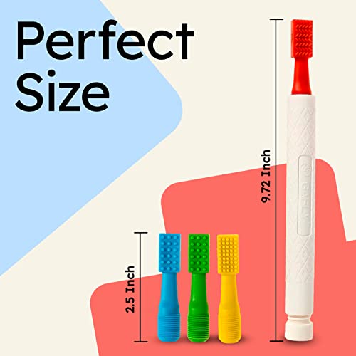 Image of Gafly Therapen Oral Motor Therapy Tools for Speech and Feeding | Chewy Vibe Sensory Oral Vibration Help Kids with Sensory Needs Chew & Relax - Oral Motor Stimulation Kit with 4 Colorful Tips