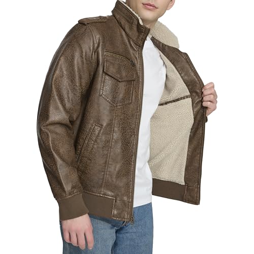 Image of Levi's Men's Vintage Deer Faux Leather Aviator Bomber (Standard and Big & Tall)