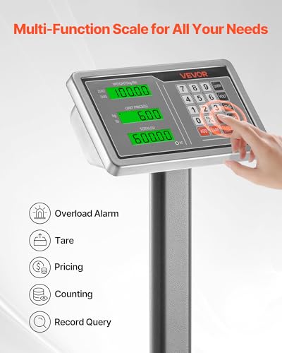 Báscula digital VEVOR para plataforma, 220 lbs capacidad miniatura 6