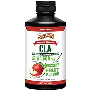Barlean’s Fresh Apple with 1,500 mg of Tonalin CLA – Gluten-Free, Vegan, Kosher – 16-Ounces