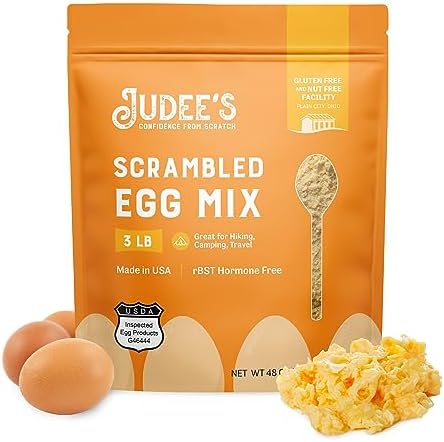 Judee’s Scrambled Egg Mix 3 lb - Baking Supplies - Delicious and 100% Gluten-Free - Great for Breakfast and Camping Meals - Quick and Easy for Outdoor Preparations