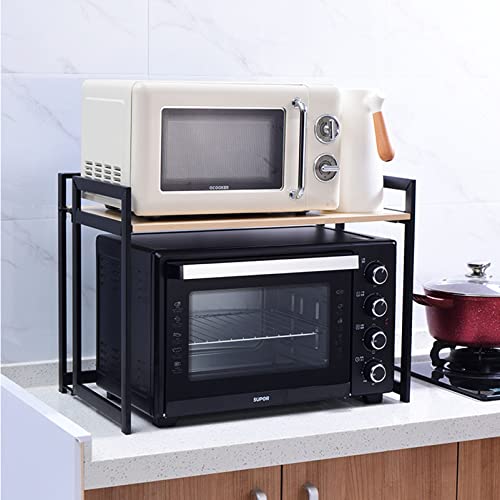 Support de four à micro-ondes et étagère de comptoir de cuisine en métal durable - 8